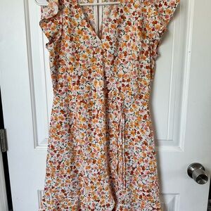 LOFT Multicolor Floral Mini Dress